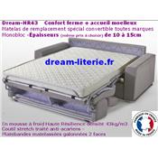 Matelas spécial convertible dream-HR43 de 101 à 120 x 180 à 200cm.